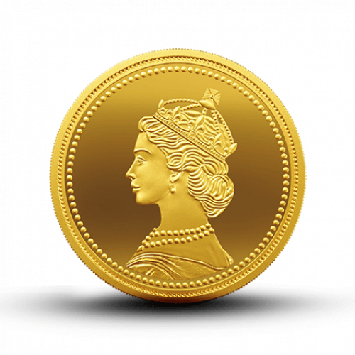 24KT Gold 8gm Queen Coin
