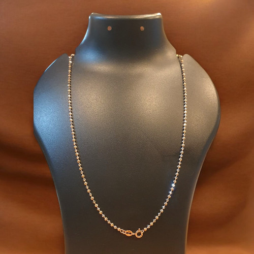 18KT GOLD BALL FANCY WOMEN CHAIN 