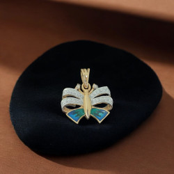 18KT GOLD BUTTERFLY FANCY PENDANT SET