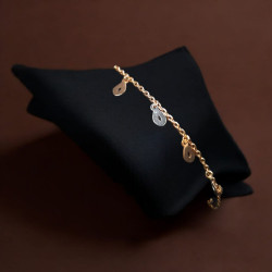 18KT GOLD CHARM UNIQUE FANCY BRACELET 18KT GOLD CHARM UNIQUE FANCY BRACELET