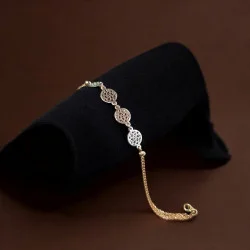 18KT GOLD CIRCLE SHAPED FANCY BRACELET