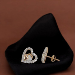 18KT GOLD DOUBLE HEART SHAPED UNIQUE PENDANT SET 18KT GOLD DOUBLE HEART SHAPED UNIQUE PENDANT SET