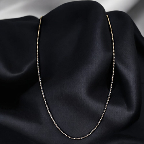 18KT GOLD ELEGANT BALL WOMEN FANCY CHAIN 