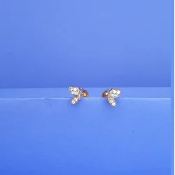 18KT GOLD HALF BUTTERFLY DIAMOND EARRING
