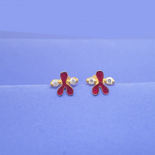 18KT GOLD KIDS CUTE EARRING