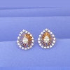 18KT GOLD PEAR SHAPED DIAMOND EARRING