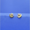 18KT GOLD STAR AND MOON KIDS EARRING