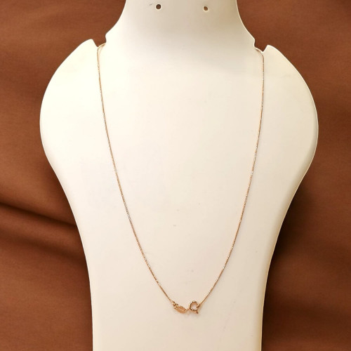 18KT GOLD THIN FANCY WOMEN CHAIN 