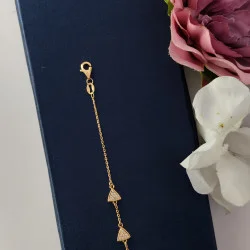 18KT GOLD TRIANGLE WOMEN BRACELET 