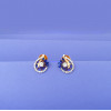 18KT GOLD UNIQUE BLUE WOMEN FANCY EARRINGS