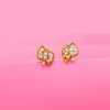 18KT GOLD UNIQUE DIAMOND WOMEN FANCY EARRING