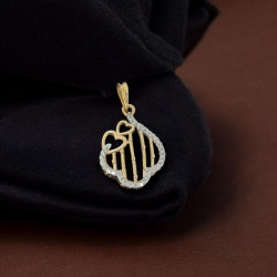 18KT GOLD UNIQUE HEART SHAPE PENDANT SET  18KT GOLD UNIQUE HEART SHAPE PENDANT SET