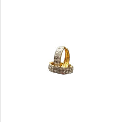 18KT GOLD UNIQUE HOOK EARRING 18KT GOLD UNIQUE HOOK EARRING