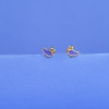 18KT GOLD VIOLET DUCK KIDS EARRING