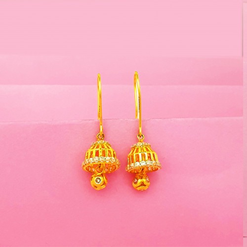 18KT Gold Cute Hanging Jhumkas