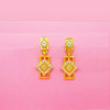 18KT Gold Rectangle Shaped Earrings 