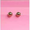 22KT Gold Round Pearl Baby Earrings