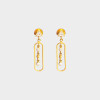 22KT GOLD AND WHITE STONE FANCY WOMEN EARRING