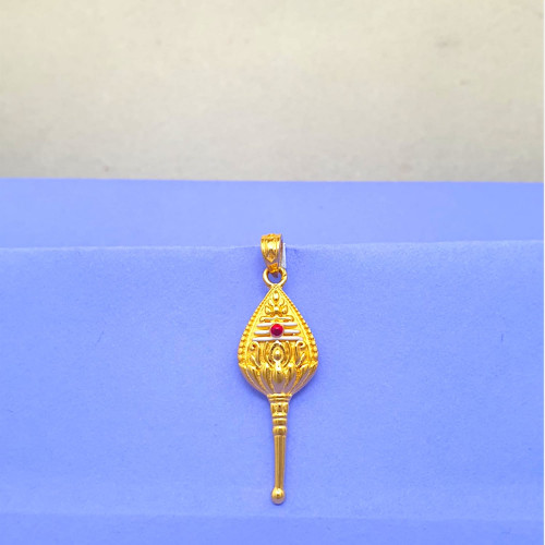 22KT GOLD ANTIQUE UNIQUE VEL PENDANT