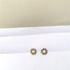 22KT GOLD BLACK STONE KIDS CUTE EARRINGS 