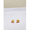 22KT GOLD CHEERY KIDS STUDS 