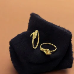 22KT GOLD COUPLE HAND RING