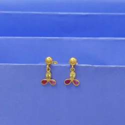22KT GOLD CUTE DROPS EARRING FOR WOMEN 