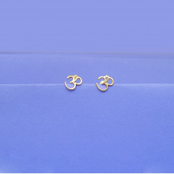 18KT GOLD CUTE OM KIDS EARRINGS  18KT GOLD CUTE OM KIDS EARRINGS