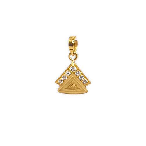 22KT GOLD DOUBLE TRIANGLE FANCY PENDANT 