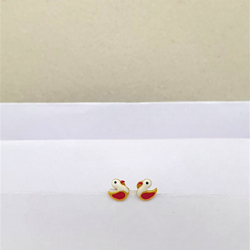 22KT GOLD DUCK KIDS STUDS 