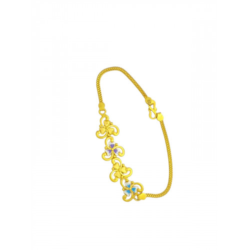 22KT GOLD FANCY FLOWER BRACELET