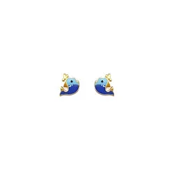 22KT GOLD FISH KIDS STUDS 
