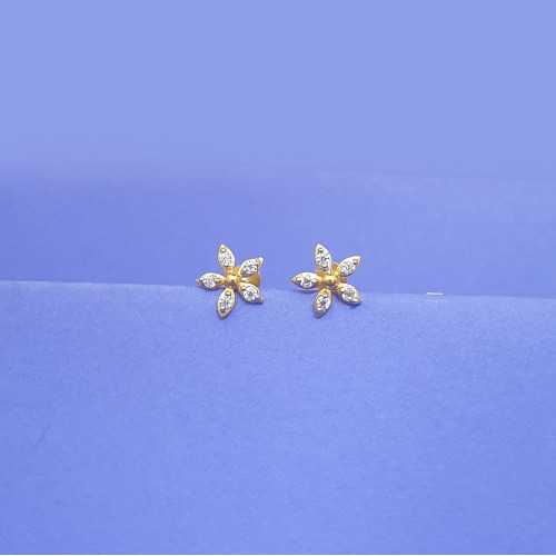 22KT GOLD FLOWER KIDS STUDS