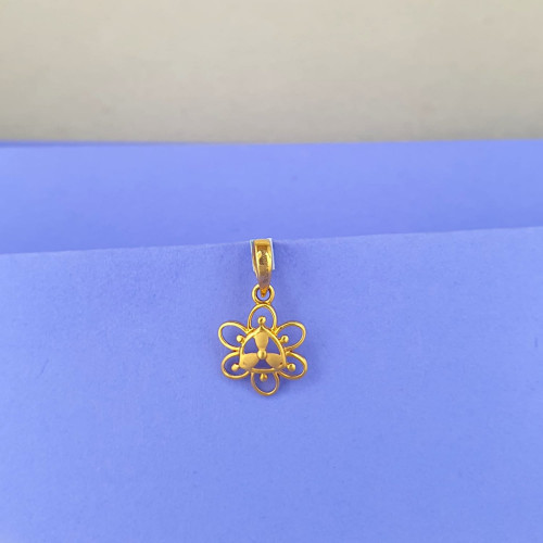 22KT GOLD FLOWER SHAPED WOMEN FANCY PENDANT 