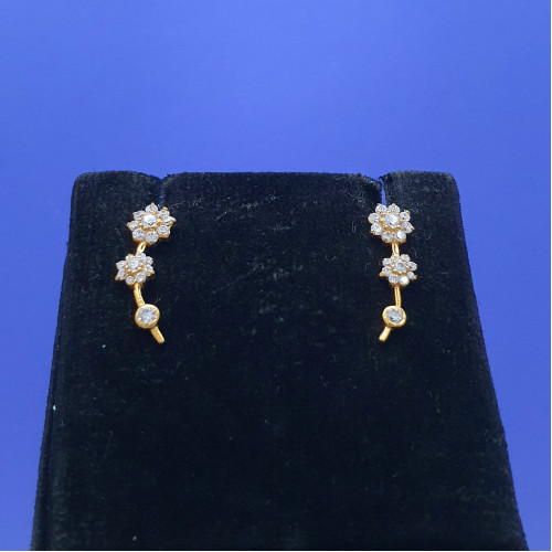 22KT GOLD FLOWER STYLISH BLUETOOTH EARRING