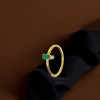 22KT GOLD GREEN STONE WOMEN FANCY RING