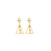 22KT GOLD HANGING RECTANGLE WOMEN EARRING