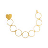 22KT GOLD HEART SHAPED RING CUM BRACELET