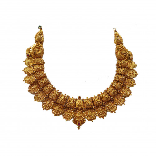 22KT GOLD KASU ANTIQUE NECKLACE