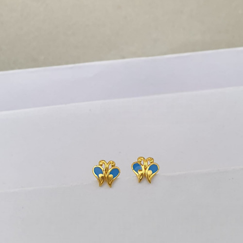 22KT GOLD KIDS BUTTERFLY STUDS