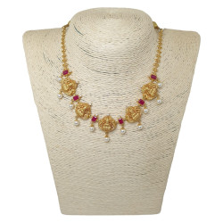 22KT GOLD LAKSHMI ANTIQUE COLLECTION WITH EARRINGS 22KT GOLD LAKSHMI ANTIQUE COLLECTION WITH EARRINGS