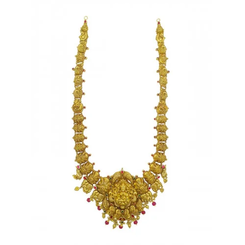 22KT GOLD LAKSHMI ELEPHANT ANTIQUE UNIQUE HARAM