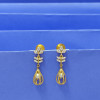 22KT GOLD LEAF WITH CUTE PEARL DROPS EARRING FOR WOMEN 