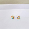 22KT GOLD MULTI COLOUR SECOND STUD