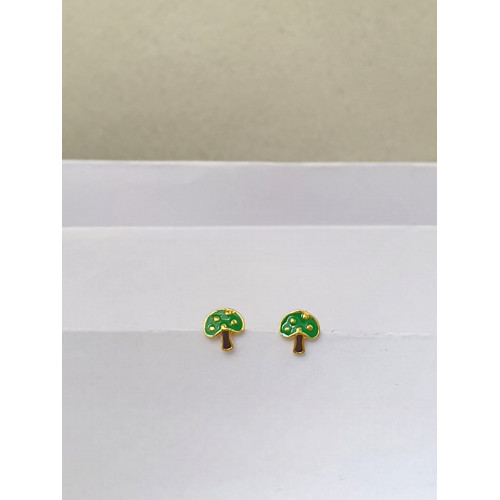 22KT GOLD MUSHROOM KIDS STUDS 