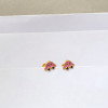 22KT GOLD PINK CAR KIDS STUDS