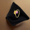 22KT GOLD PINK CHERRY WOMEN FANCY RING