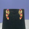 22KT GOLD PINKSTONE BLUETOOTH WOMEN EARRING