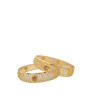 22KT GOLD RHODIUM CUT DESIGNER BANGLE