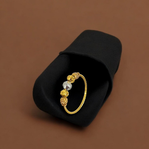 22KT GOLD ROLLING BALL WOMEN FANCY RING